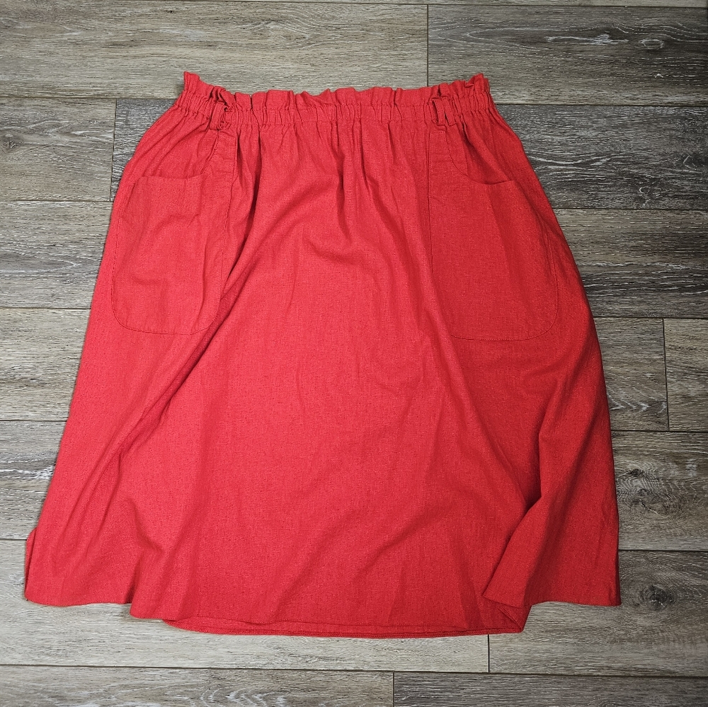 ASOS Red Midi Skirt - Picture 6 of 10